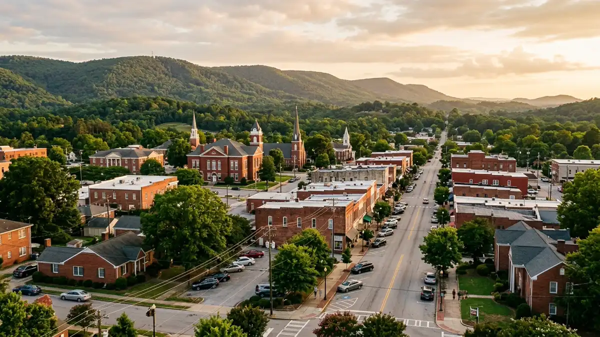 Public restroom locations mapped in Anniston, Alabama — 4 facilities across zip codes 36204, 36206