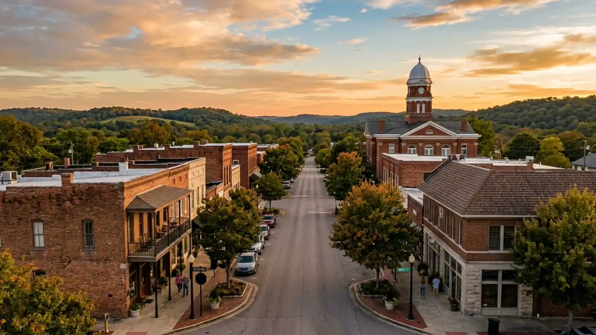 Public restroom locations mapped in Colbert County, Alabama — 8 facilities across zip codes 35661