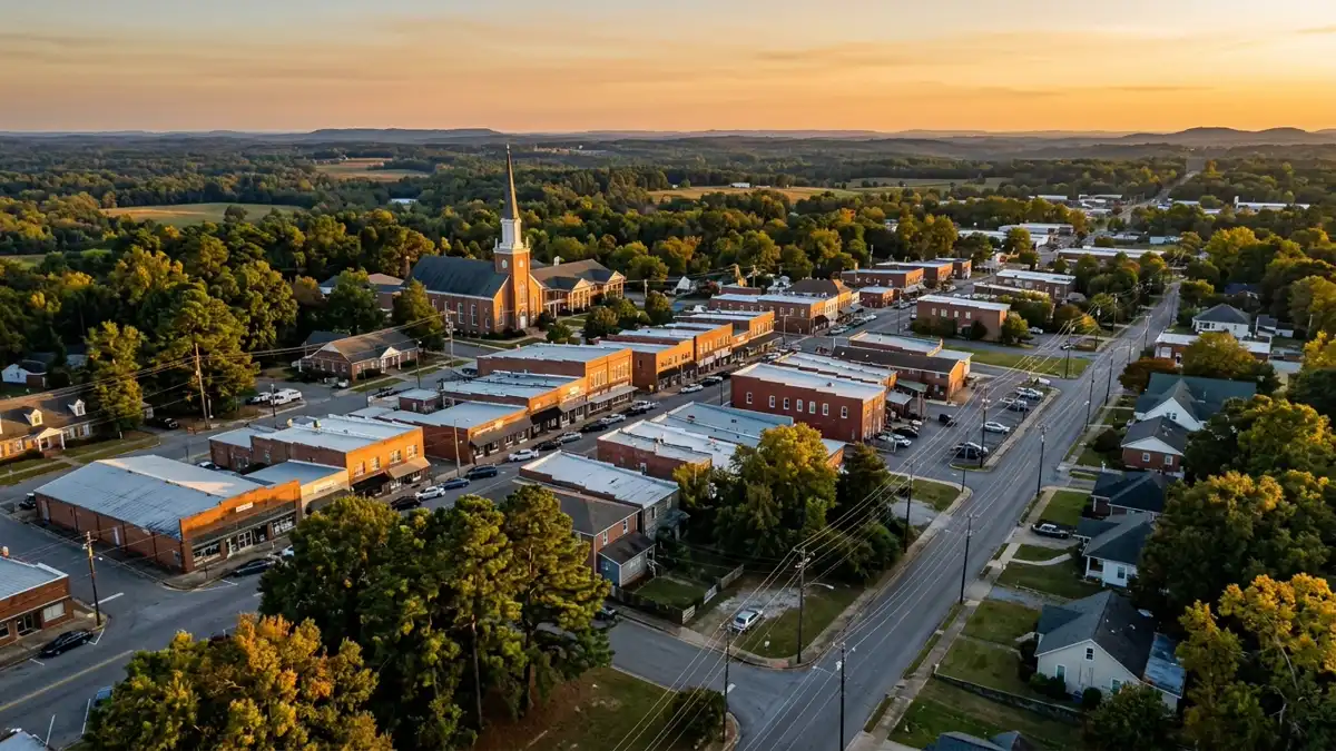 Public restroom locations mapped in Cullman, Alabama — 14 facilities across zip codes 35055