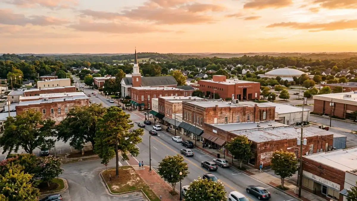 Public restroom locations mapped in Dothan, Alabama — 17 facilities across zip codes 36301, 36302, 36303