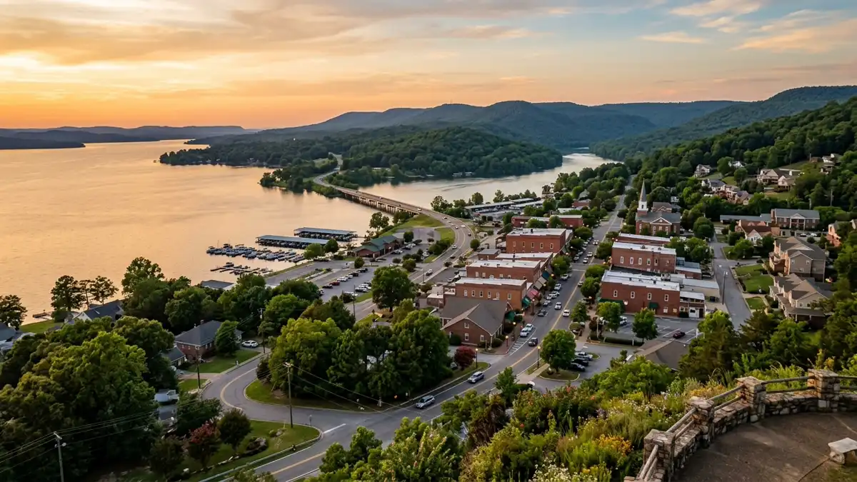 Public restroom locations mapped in Guntersville, Alabama — 5 facilities across zip codes 35976