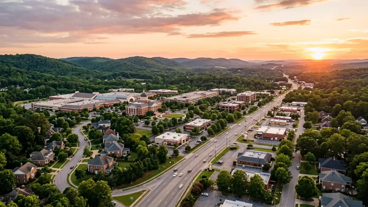 Public restroom locations mapped in Hoover, Alabama — 18 facilities across zip codes 35226