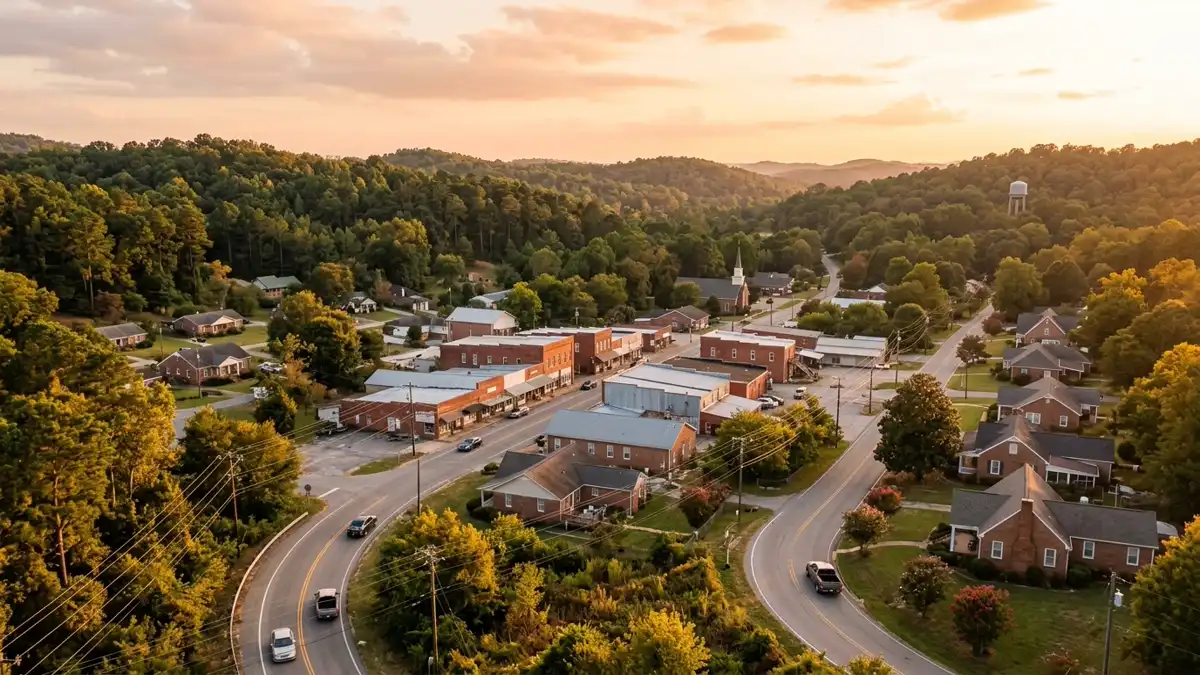 Public restroom locations mapped in Kimberly, Alabama — 8 facilities across zip codes 35091