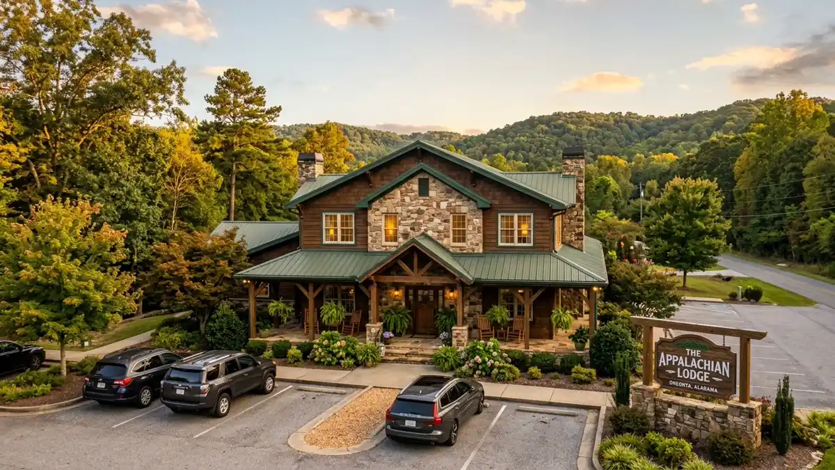 Hotels and accommodation options near mapped restrooms in Oneonta, Alabama