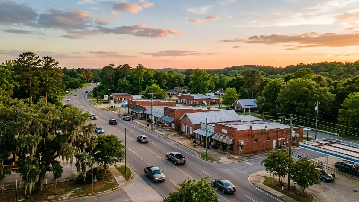 Public restroom locations mapped in Saraland, Alabama — 4 facilities across zip codes 36571