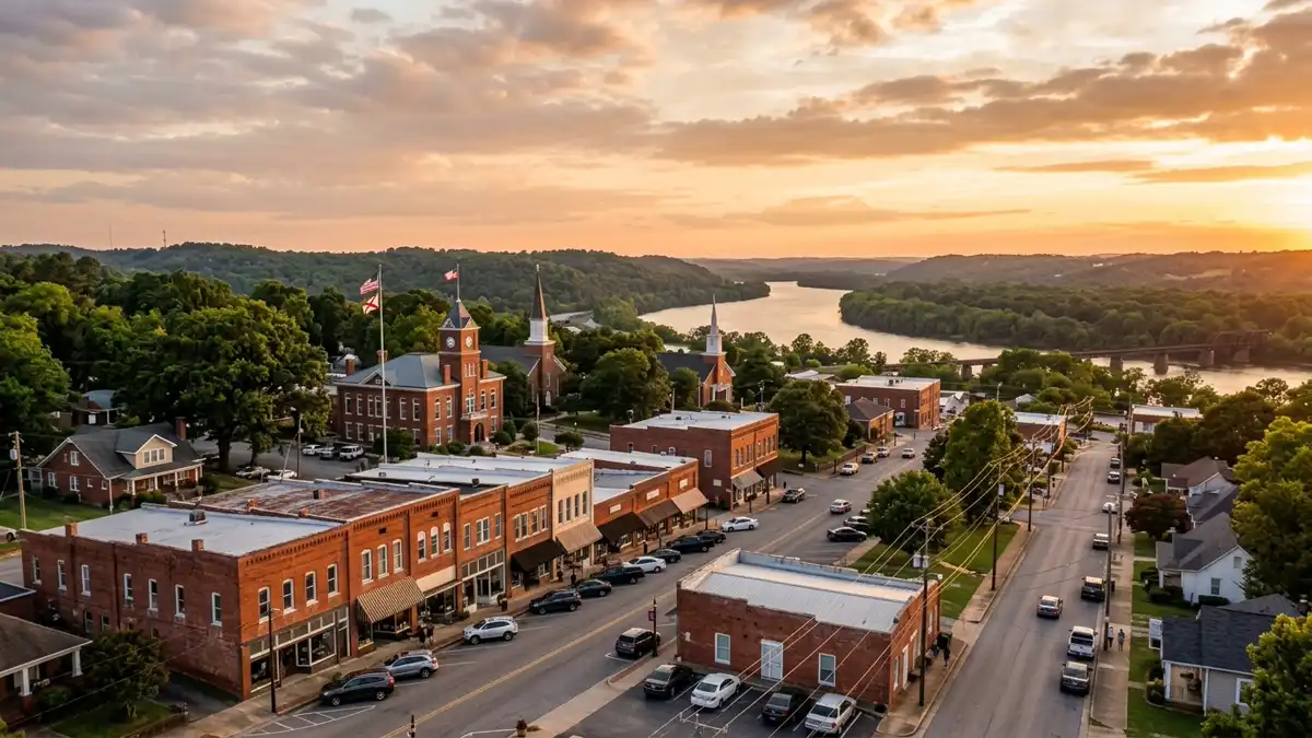 Public restroom locations mapped in Sheffield, Alabama — 5 facilities across zip codes 35660