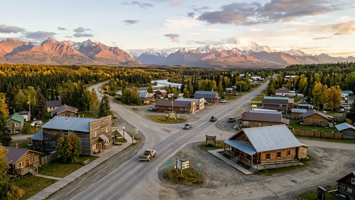 Public restroom locations mapped in Delta Junction, Alaska — 8 facilities across zip codes 99731