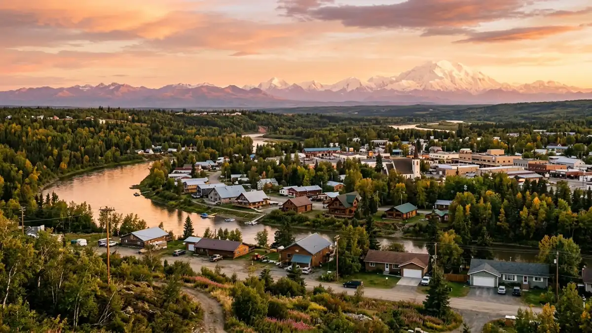 Public restroom locations mapped in Fairbanks North Star Borough, Alaska — 112 facilities across zip codes 99702, 99707, 99708