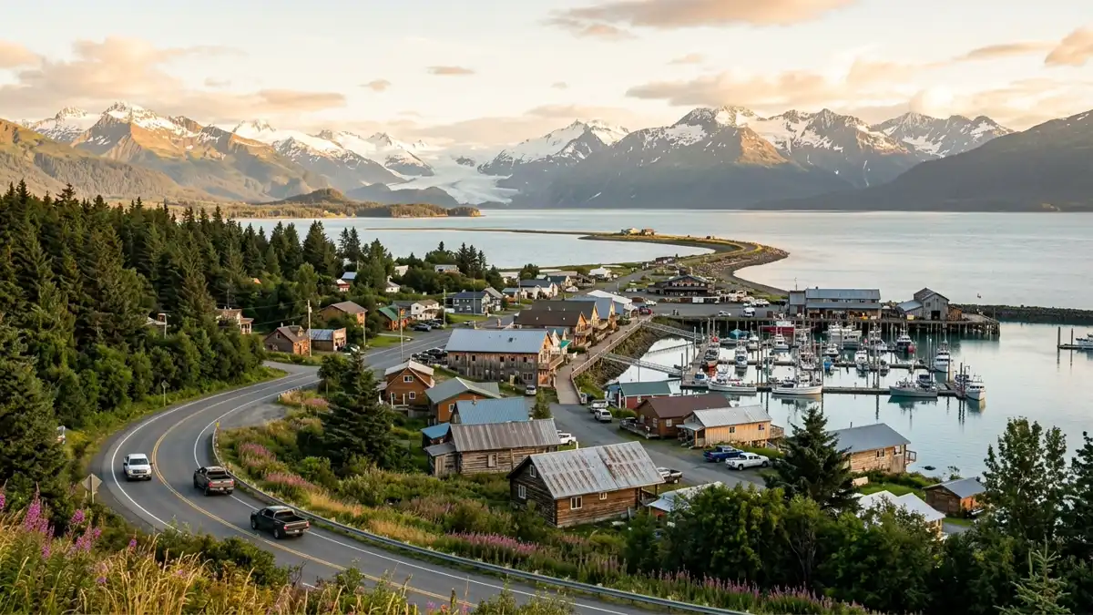 Public restroom locations mapped in Kenai Peninsula Borough, Alaska — 67 facilities across zip codes 99572, 99605, 99610