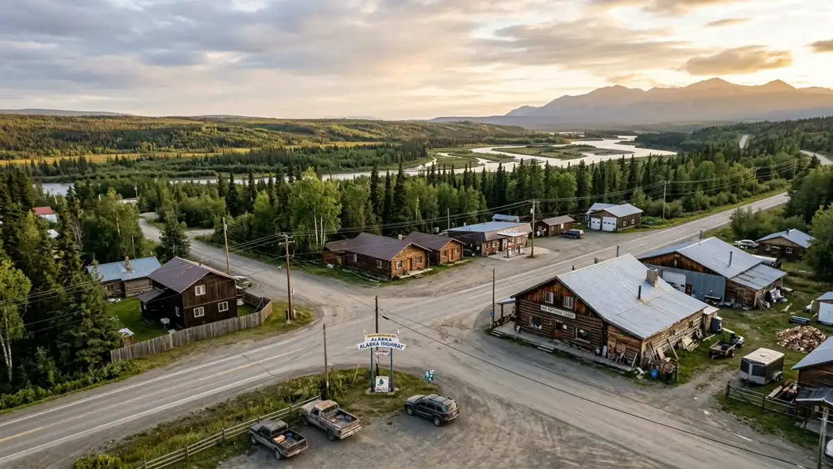 Public restroom locations mapped in Northway Junction, Alaska — 4 facilities across the city