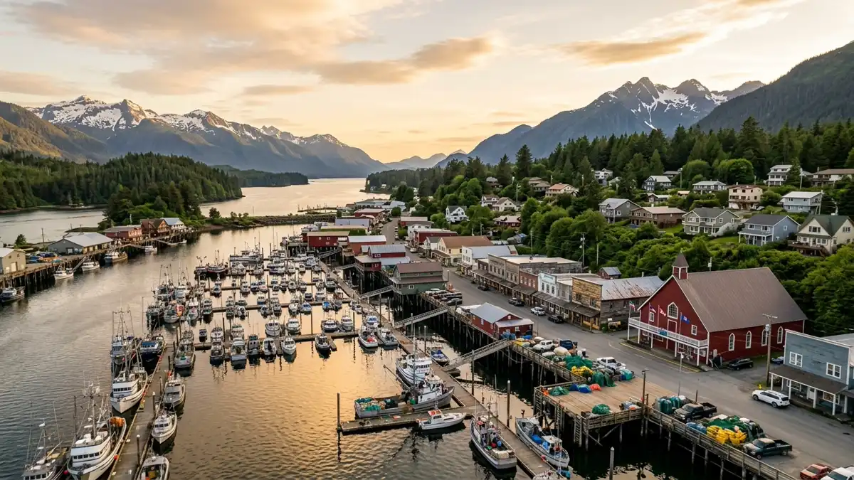 Public restroom locations mapped in Petersburg Borough, Alaska — 4 facilities across the city