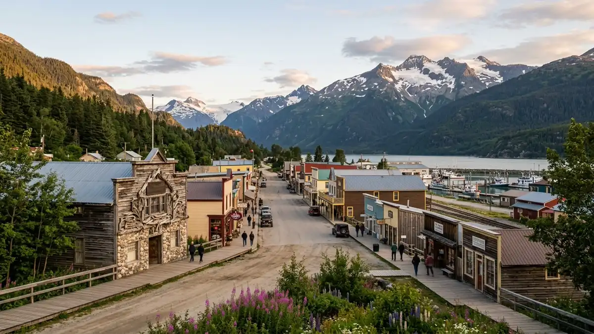Public restroom locations mapped in Skagway, Alaska — 40 facilities across zip codes 99840