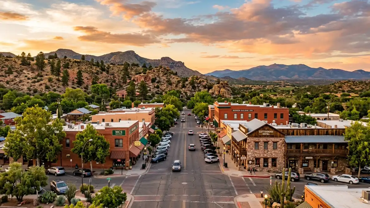 Public restroom locations mapped in Cottonwood, Arizona — 11 facilities across zip codes 86236, 86326