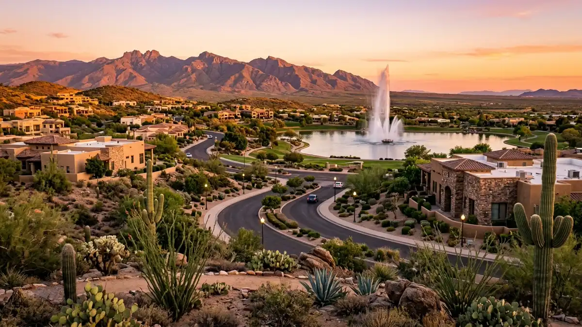 Public restroom locations mapped in Fountain Hills, Arizona — 16 facilities across zip codes 85268
