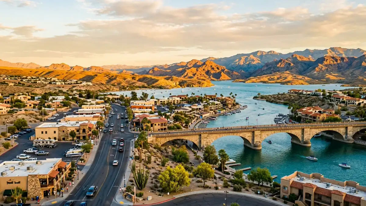 Public restroom locations mapped in Lake Havasu City, Arizona — 25 facilities across zip codes 86403, 86406