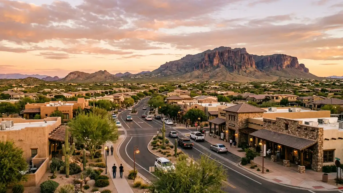 Public restroom locations mapped in Queen Creek, Arizona — 29 facilities across zip codes 85236, 85240