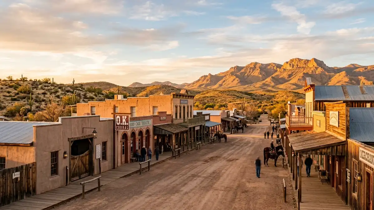 Public restroom locations mapped in Tombstone, Arizona — 5 facilities across zip codes 85638