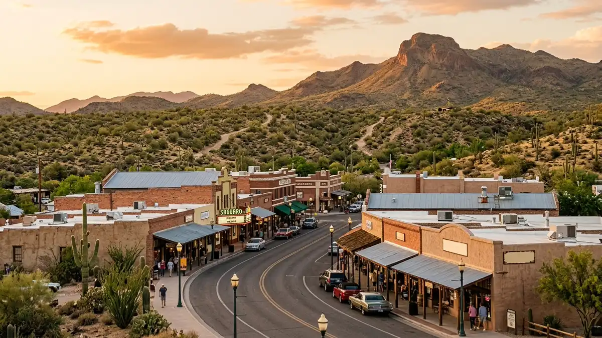 Public restroom locations mapped in Wickenburg, Arizona — 6 facilities across zip codes 85358, 85390