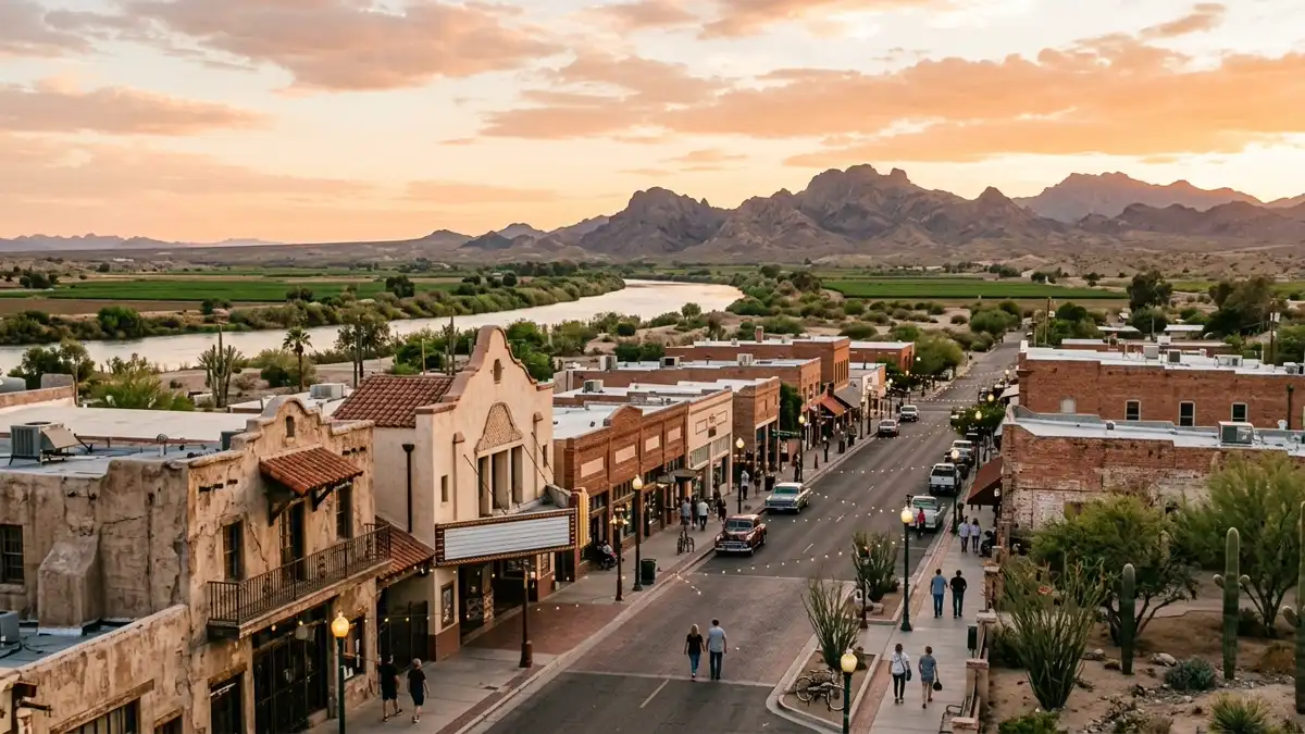 Public restroom locations mapped in Yuma County, Arizona — 9 facilities across zip codes 85367