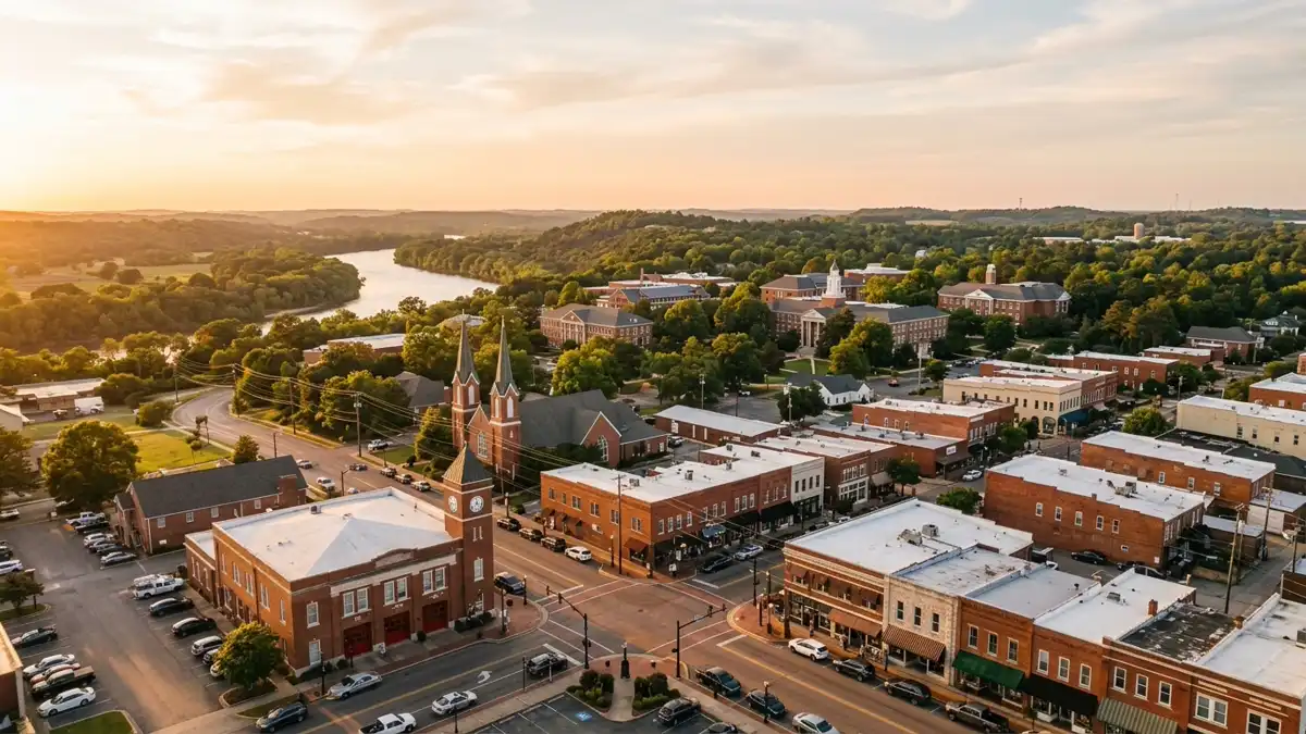 Public restroom locations mapped in Conway, Arkansas — 19 facilities across zip codes 72034, 72035, 72181