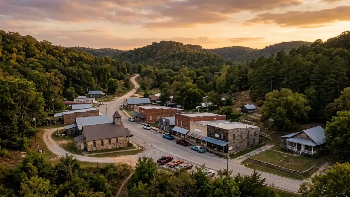 Public restroom locations mapped in Freeman Springs, Arkansas — 4 facilities across zip codes 72837