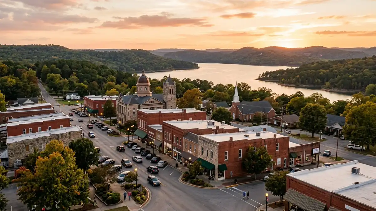 Public restroom locations mapped in Heber Springs, Arkansas — 5 facilities across zip codes 72543, 72581