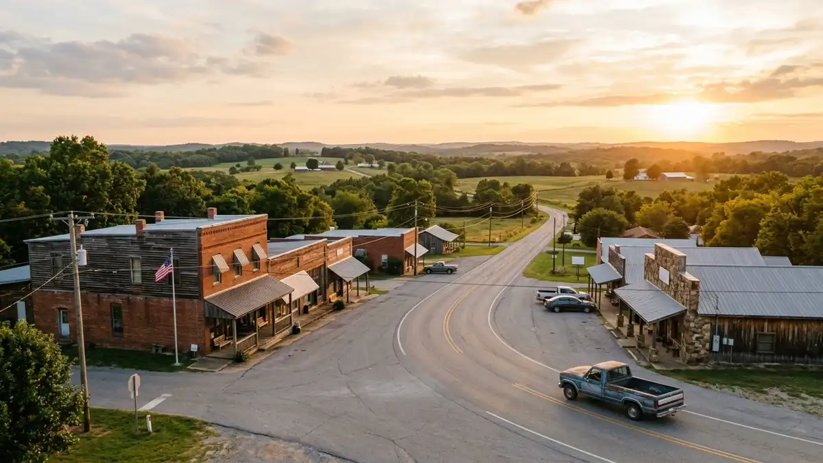 Public restroom locations mapped in Highfill, Arkansas — 7 facilities across the city