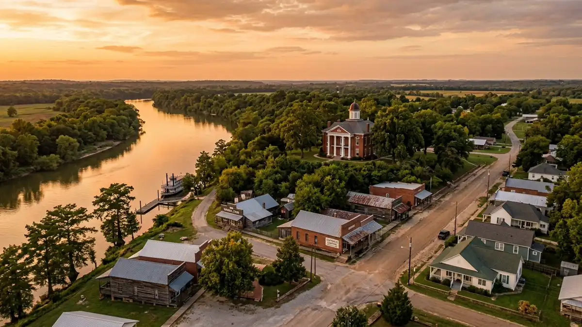 Public restroom locations mapped in Jacksonport, Arkansas — 12 facilities across zip codes 72112