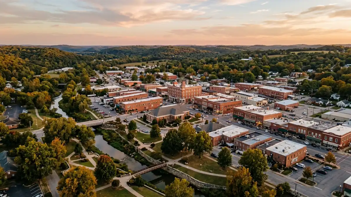 Public restroom locations mapped in Siloam Springs, Arkansas — 5 facilities across zip codes 72761