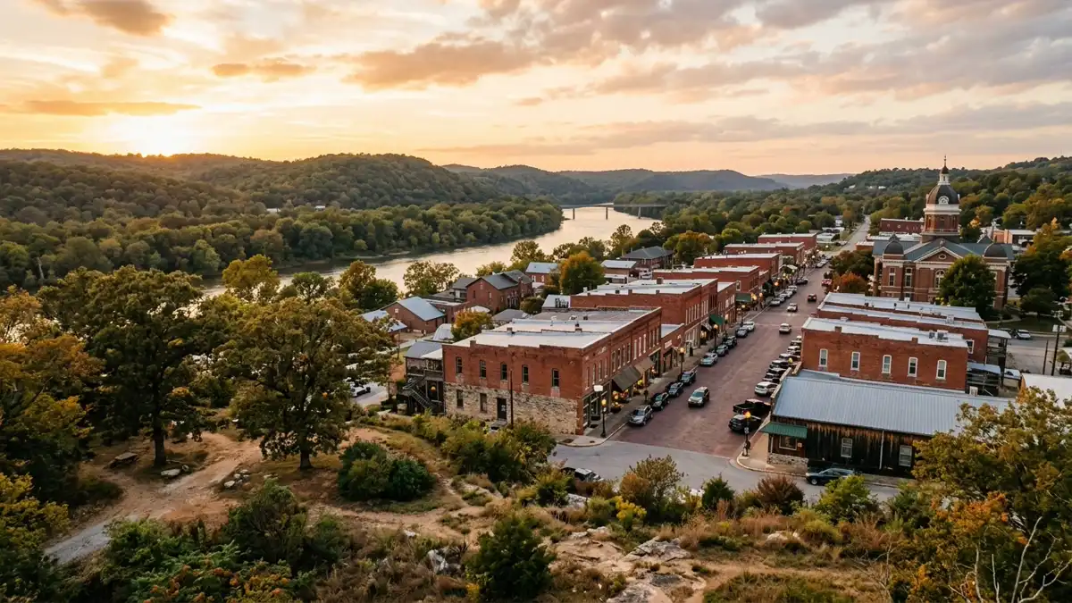 Public restroom locations mapped in Van Buren, Arkansas — 4 facilities across zip codes 72956