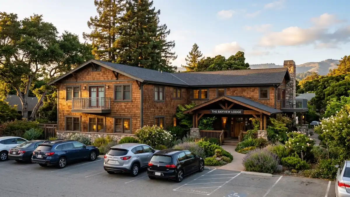 Hotels and accommodation options near mapped restrooms in Alameda County, California
