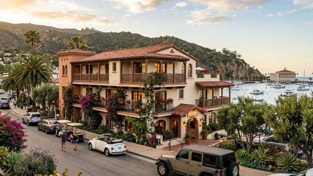 Hotels and accommodation options near mapped restrooms in Avalon, California