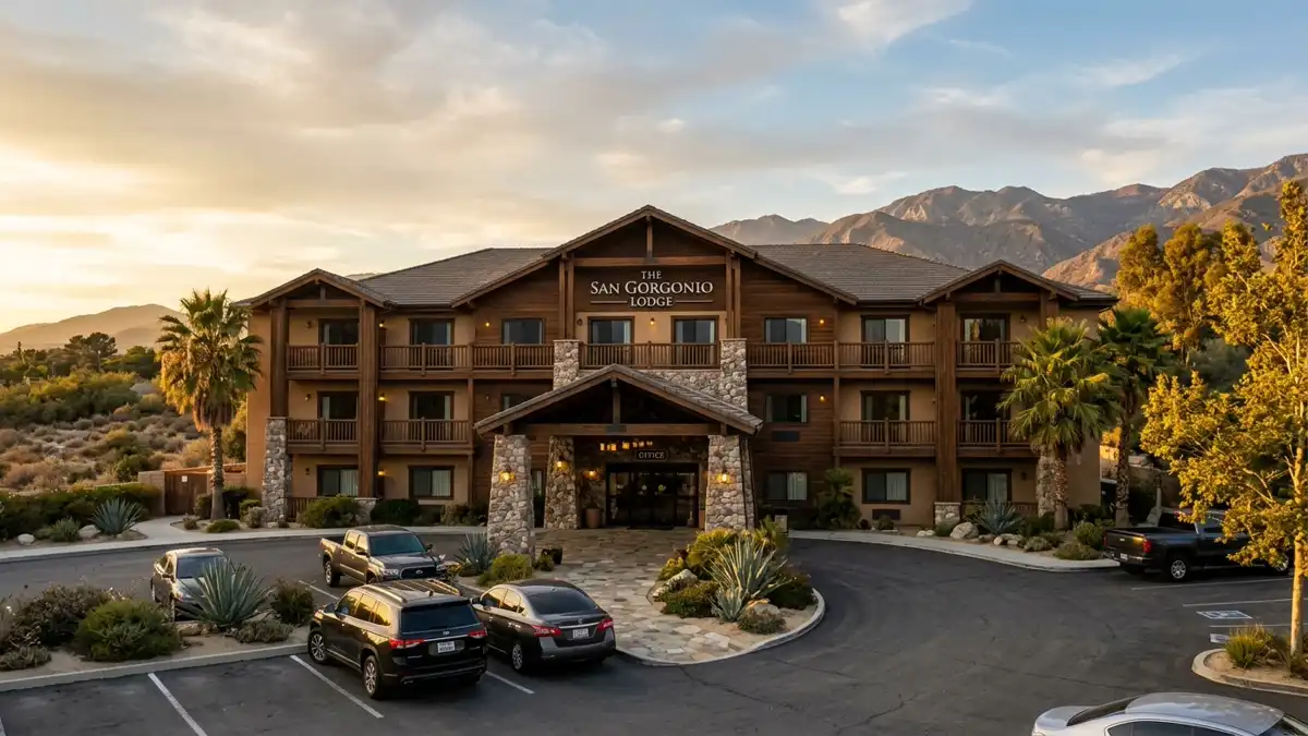 Hotels and accommodation options near mapped restrooms in Banning, California