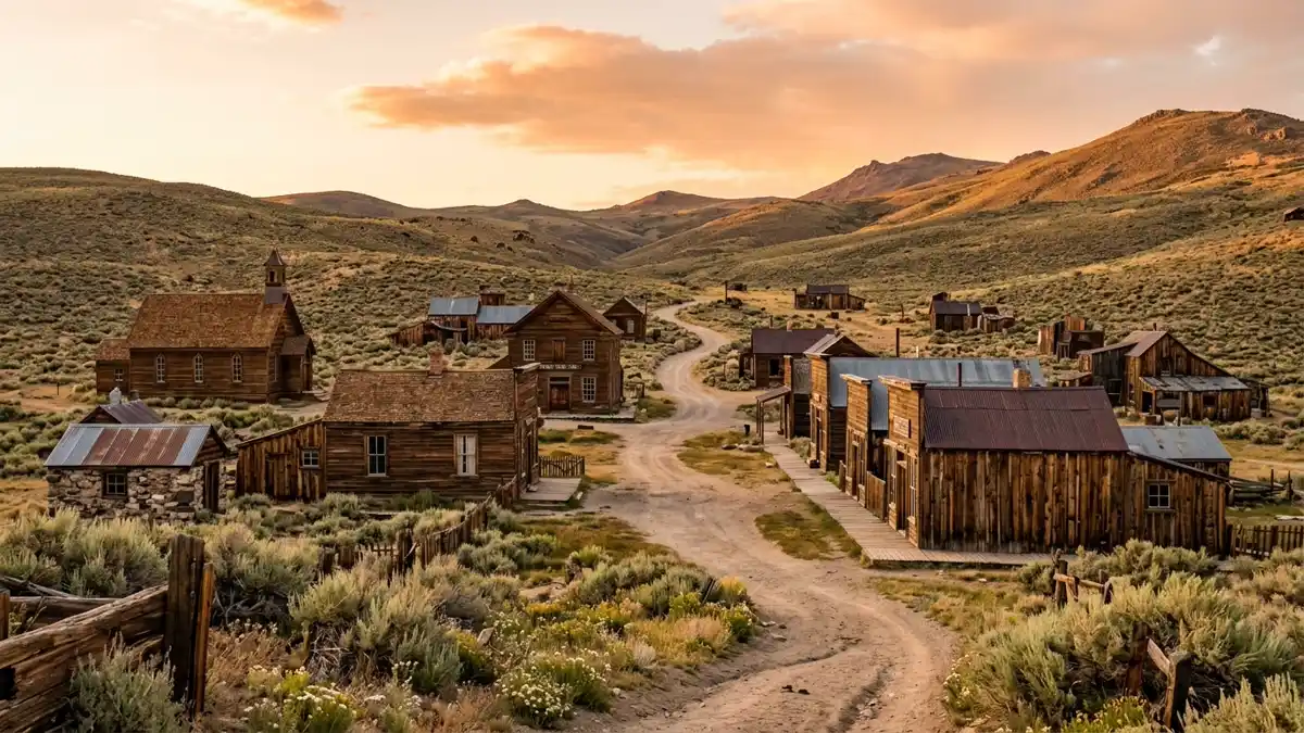 Public restroom locations mapped in Bodie, California — 11 facilities across the city