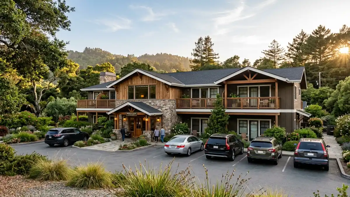Hotels and accommodation options near mapped restrooms in Brisbane, California
