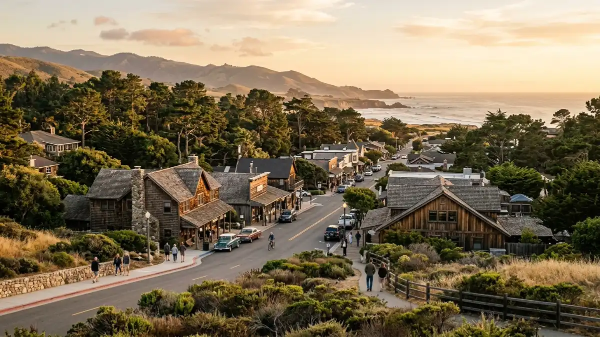 Public restroom locations mapped in Cambria, California — 30 facilities across zip codes 93428, 93435