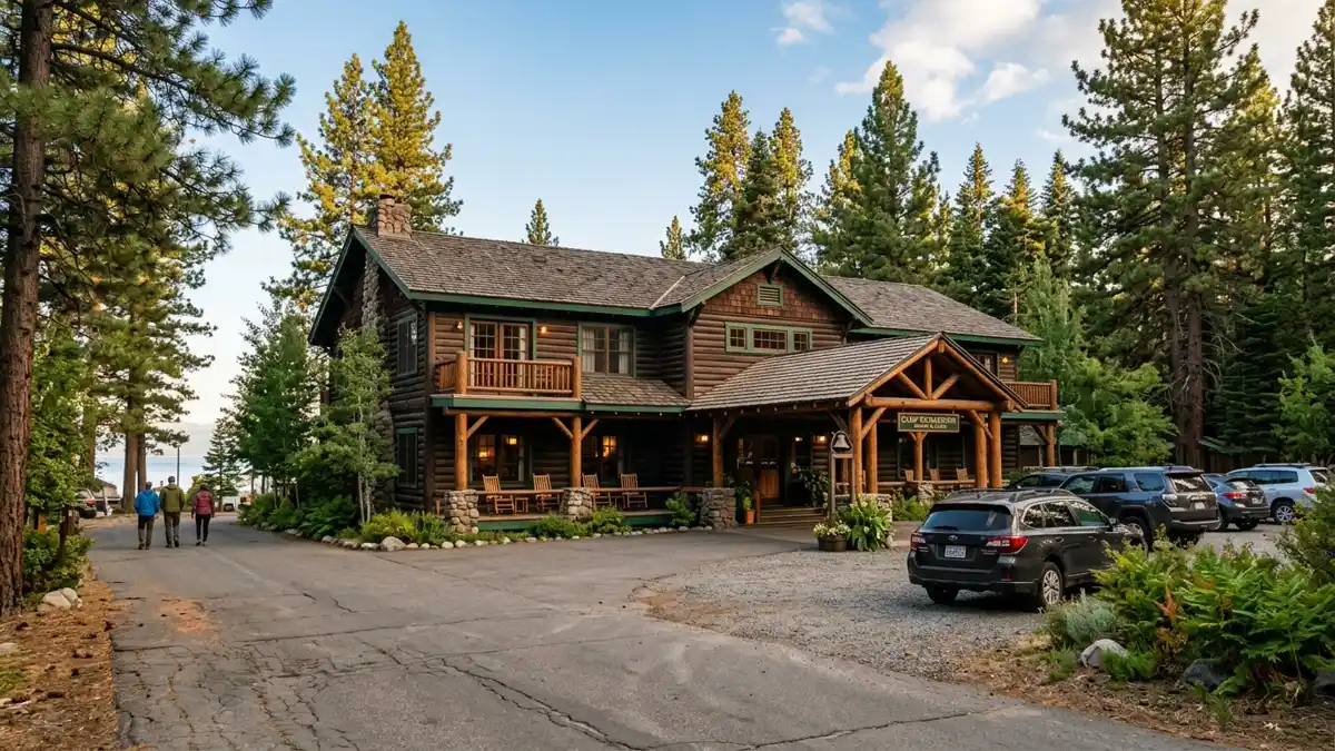 Hotels and accommodation options near mapped restrooms in Camp Richardson, California