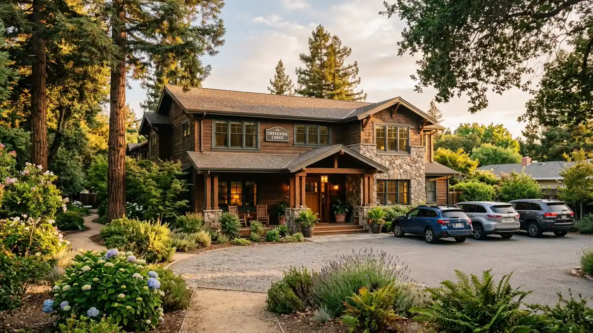 Hotels and accommodation options near mapped restrooms in Campbell, California