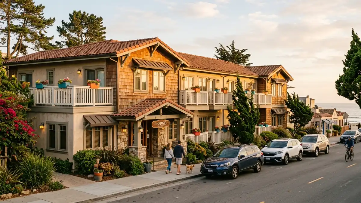 Hotels and accommodation options near mapped restrooms in Capitola, California