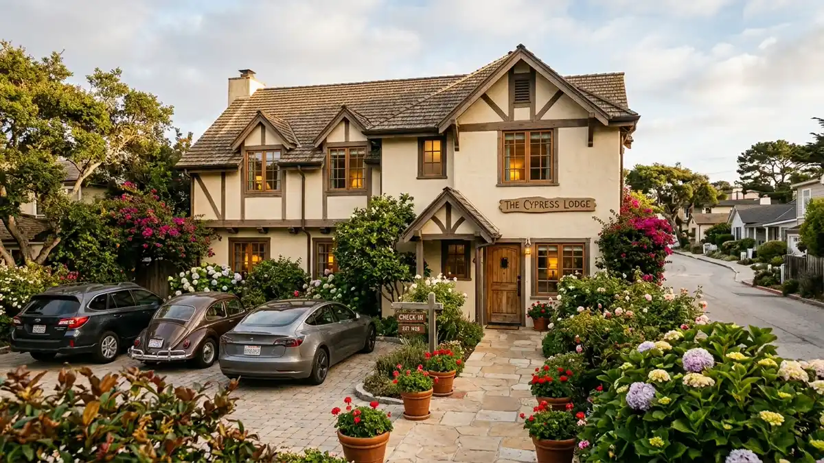 Hotels and accommodation options near mapped restrooms in Carmel By The Sea, California