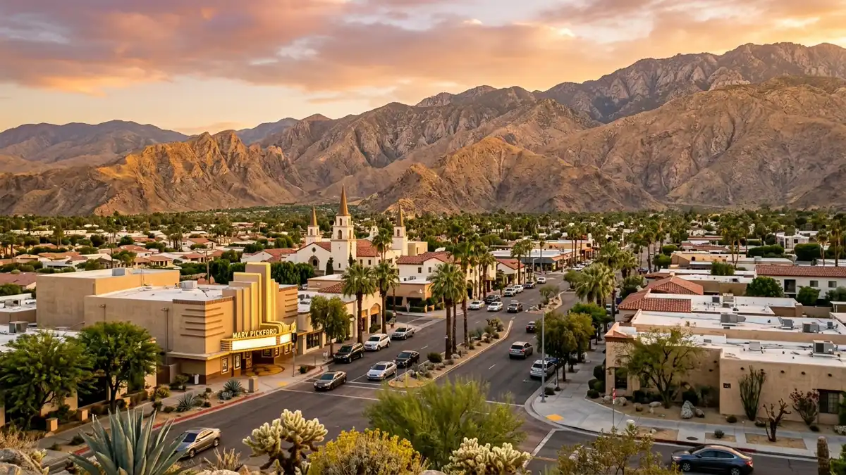 Public restroom locations mapped in Cathedral City, California — 23 facilities across zip codes 92234, 92276