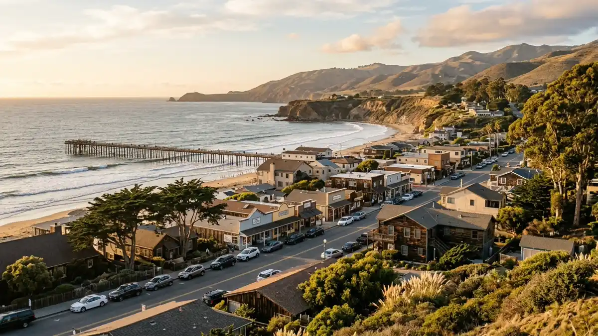 Public restroom locations mapped in Cayucos, California — 24 facilities across zip codes 93430