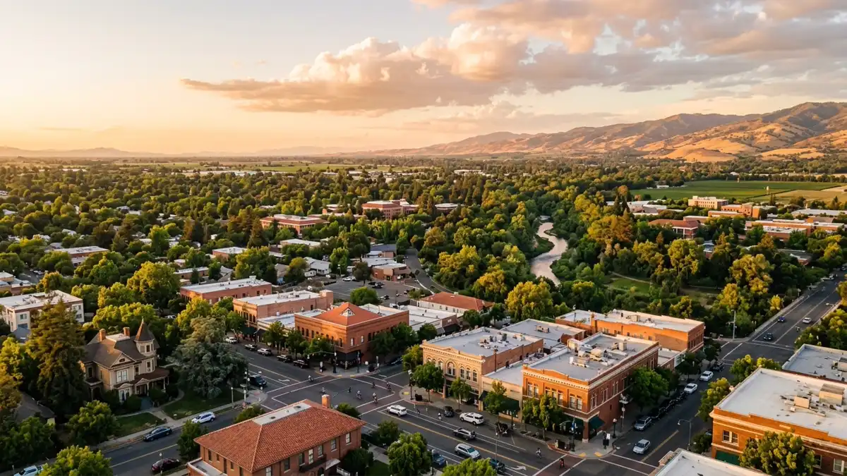 Public restroom locations mapped in Chico, California — 41 facilities across zip codes 95928, 95929, 95973