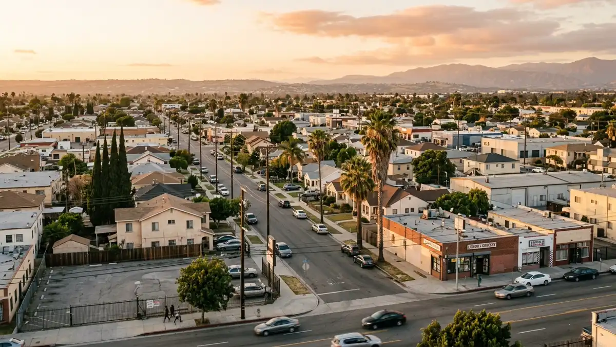 Public restroom locations mapped in Compton, California — 4 facilities across zip codes 90059, 90061