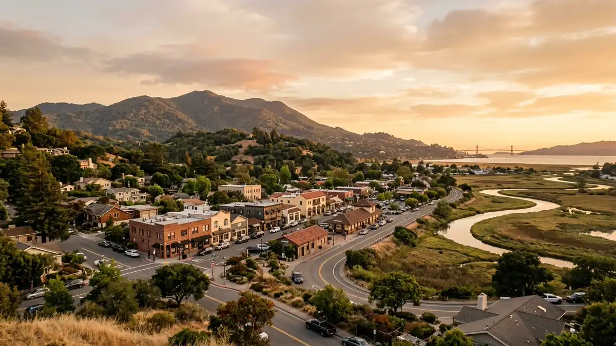 Public restroom locations mapped in Corte Madera, California — 9 facilities across zip codes 94925