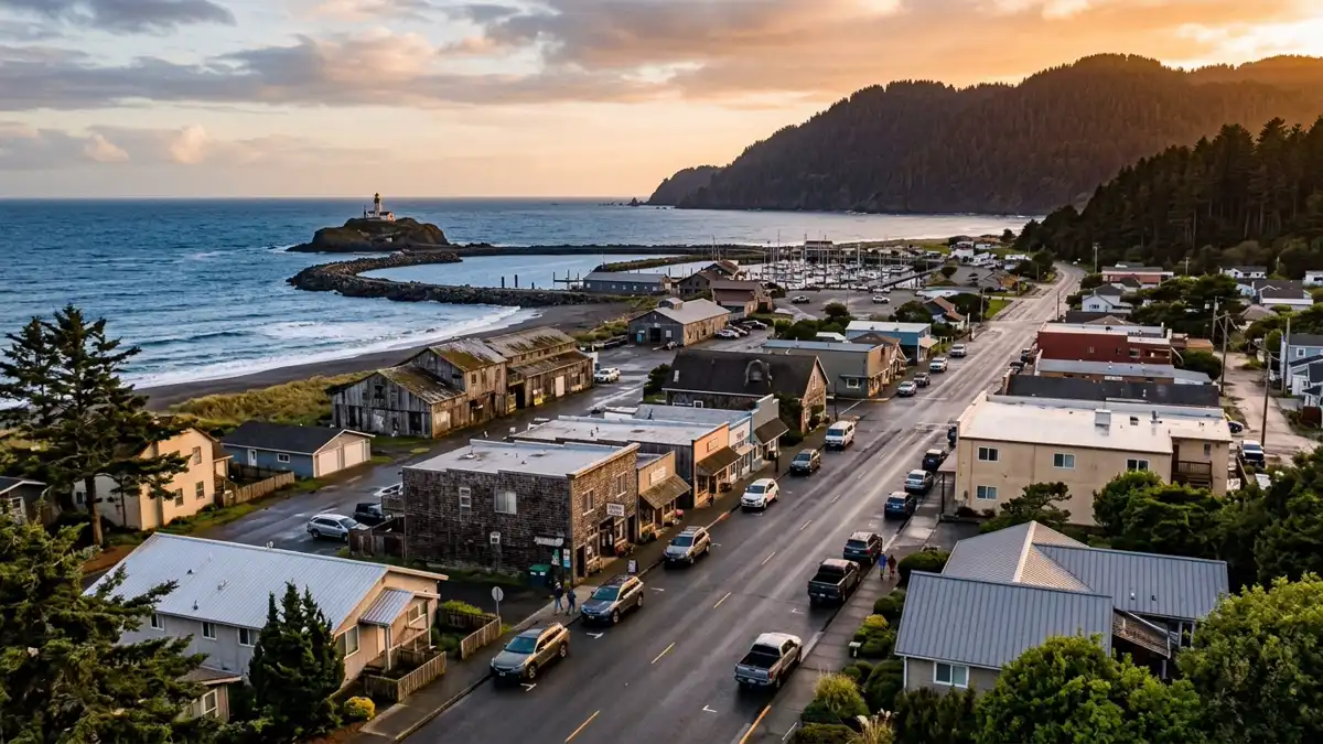 Public restroom locations mapped in Crescent City, California — 46 facilities across zip codes 75531
