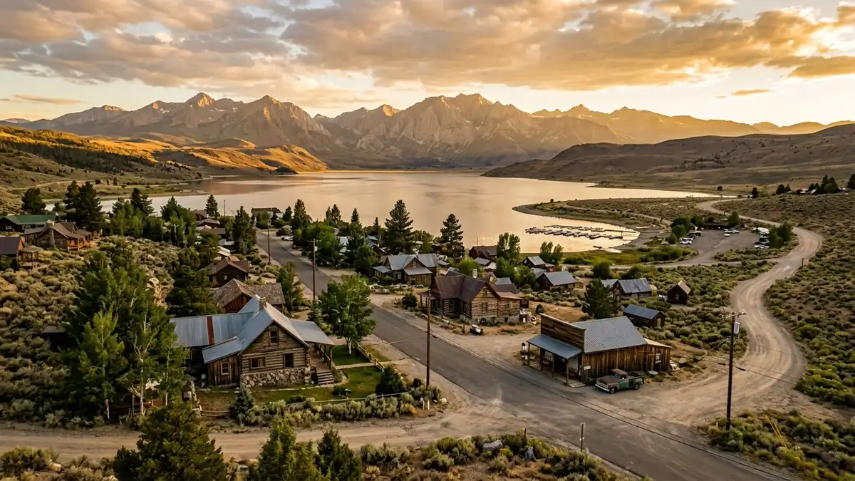 Public restroom locations mapped in Crowley Lake, California — 16 facilities across the city