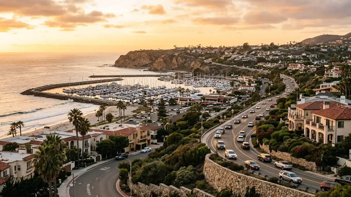 Public restroom locations mapped in Dana Point, California — 83 facilities across zip codes 92624, 92629