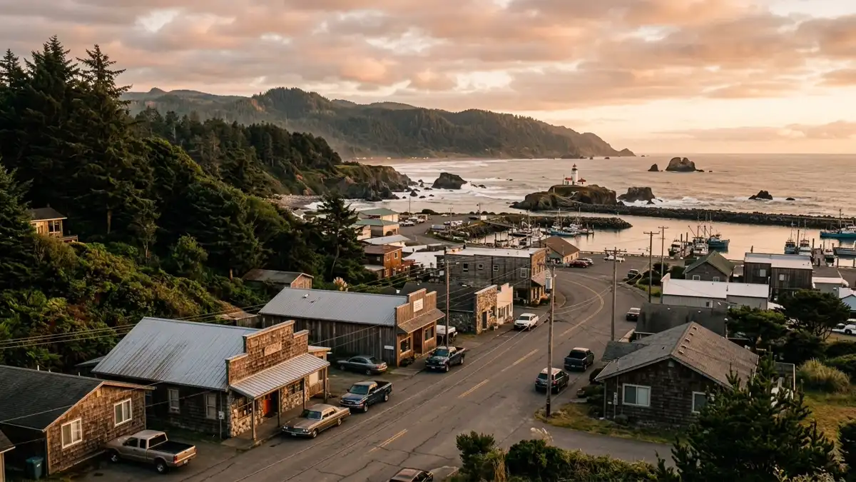 Public restroom locations mapped in Del Norte County, California — 49 facilities across zip codes 45548, 75548, 95531