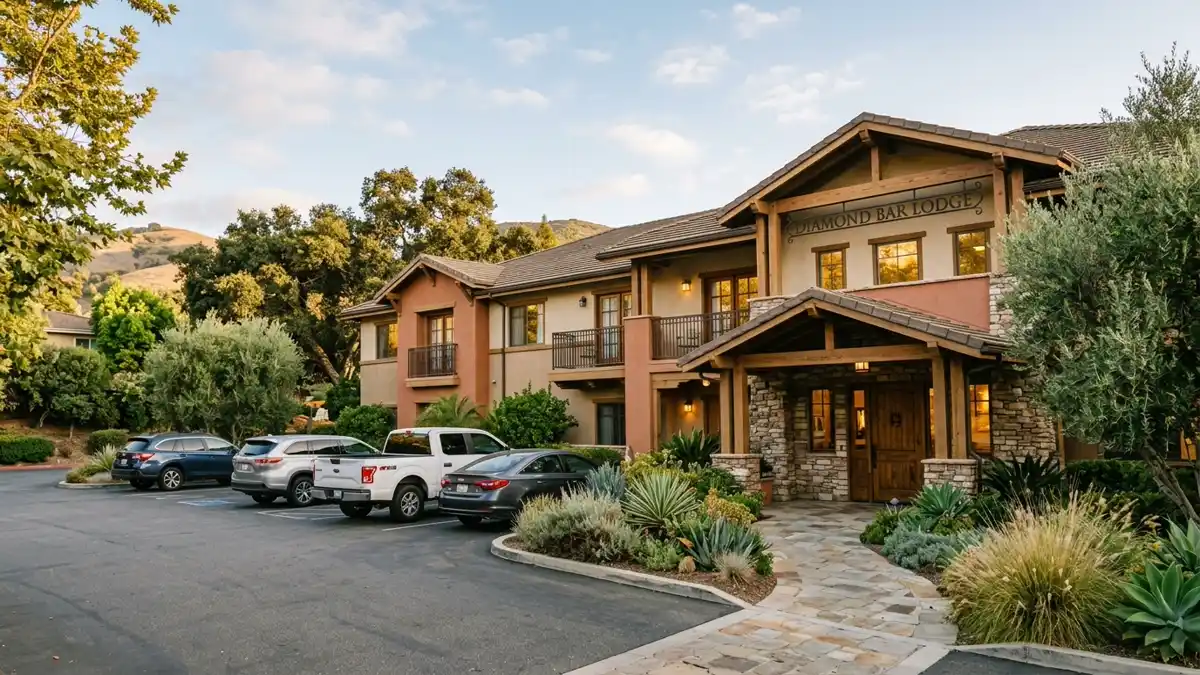 Hotels and accommodation options near mapped restrooms in Diamond Bar, California